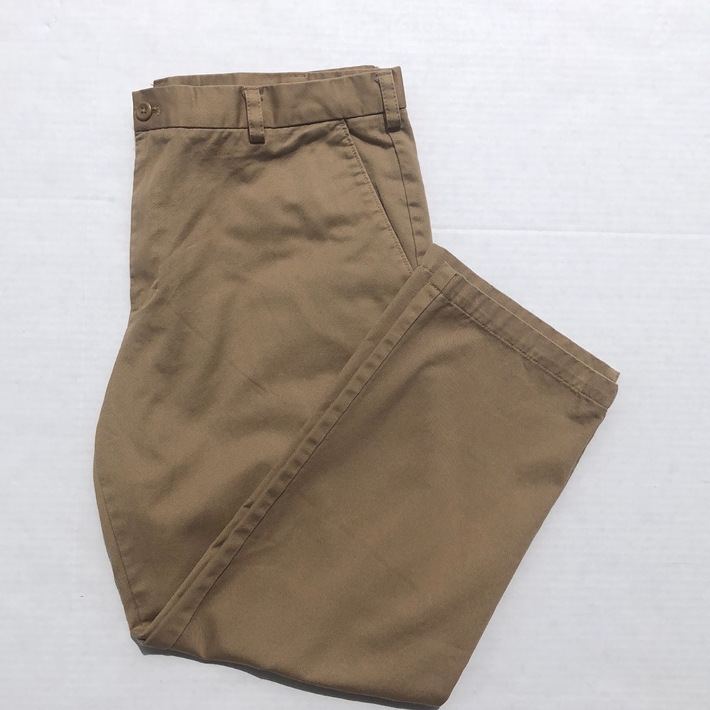 IZOD men's khaki flat front dress slacks 38